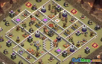 town hall 11, trophy/war base layout #39860