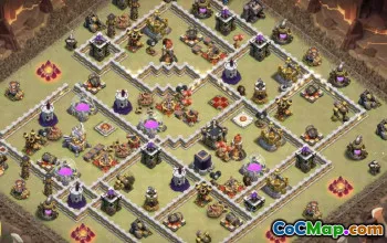 town hall 11, trophy/war base layout #39887