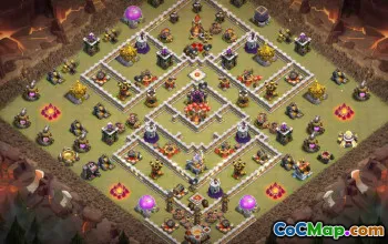 town hall 11, trophy/war base layout #39915