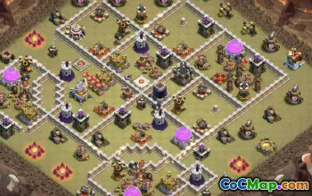 town hall 11, trophy/war base layout #40132
