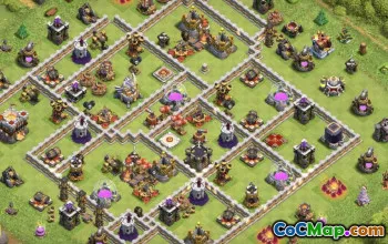 town hall 11, trophy/war base layout #41258