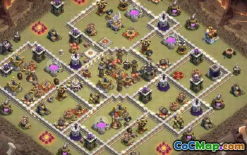 town hall 11, trophy/war base layout #41294
