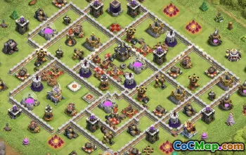 town hall 11, trophy/war base layout #41297