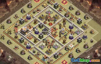 town hall 11, trophy/war base layout #41370