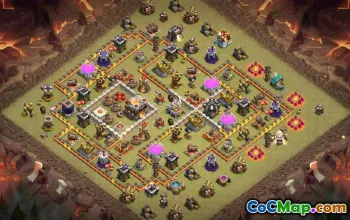 town hall 11, trophy/war base layout #42835