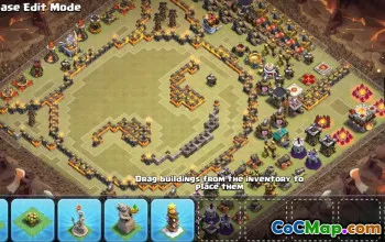 town hall 11, trophy/war base layout #42946
