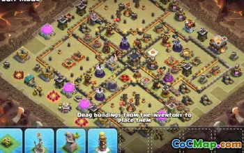 town hall 11, trophy/war base layout #42954