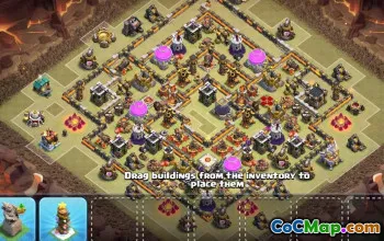 town hall 11, trophy/war base layout #43467