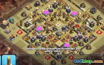 town hall 11, trophy/war base layout #43484