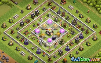town hall 11, trophy/war base layout #44954