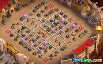 town hall 11, trophy/war base layout #46030