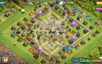 town hall 11, trophy/war base layout #46588