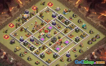 town hall 11, trophy/war base layout #46846