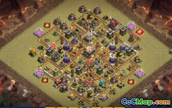 town hall 11, trophy/war base layout #49900
