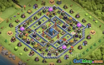 TH12 Anti-Everything Hybrid Base Copy for Trophy Collecting #25679