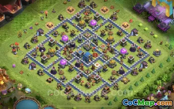 TH12 Farming Base - Anti 2 Stars Layout for Clash of Clans #25571