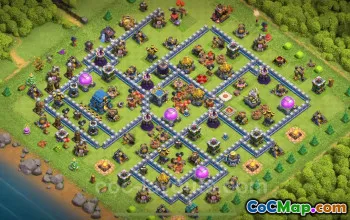 TH12 Farming Base - Anti 3 stjärnor | Clash of Clans 2024 #17713