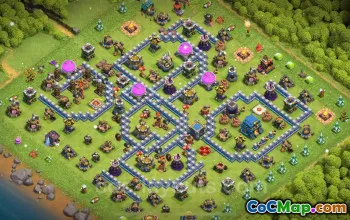 TH12 Farming Base - Anti 3 Stars | Clash of Clans Layout #20526