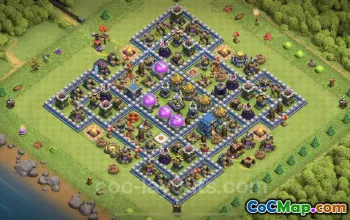 TH12 Farming Base Copy - Anti 3 Stars & Hybrid Design #25565