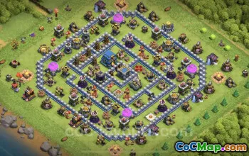 TH12 Farming Base Copy - Anti Everything Hybrid Layout #25490