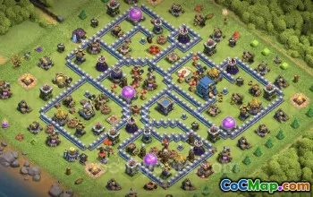 TH12 Farming Base Design - Anti 3 Stars & Resource Defense #20672