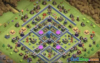 TH12 Farming Base: Hybrid & Anti-Everything Design for COC #25660