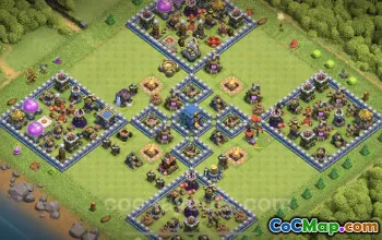 TH12 Farming Base Link - Anti 3 Stars Hybrid - Clash of Clans #25566