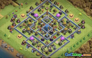 TH12 Farming Base Link | Hybrid & Legend League Design #25523