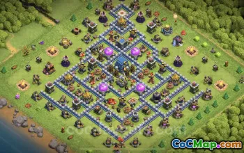 TH12 Farming Base with Anti Air Design - Clash of Clans #25563