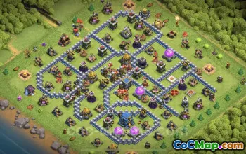 TH12 Hybrid Base Link for Trophy Defense - Clash of Clans #25551