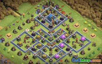 TH12 Hybrid Farming Base - Clash of Clans Layout & Link #25529