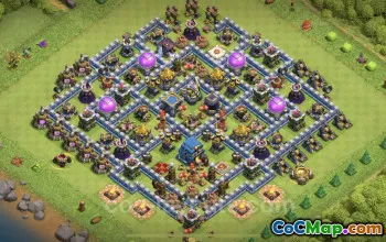 TH12 Hybrid Farming Base Layout | Clash of Clans Design #25539