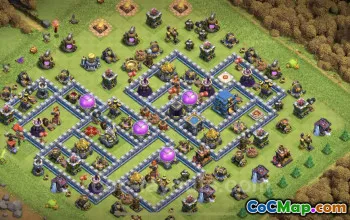 TH12 Max Farming Base Layout - Clash of Clans Hybrid Design #25583