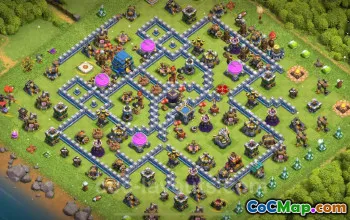 TH12 Max Farming Base Link - Clash of Clans Hybrid Design #20528