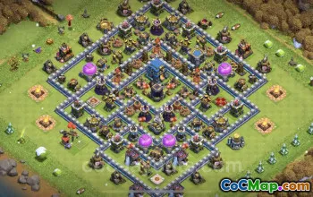 TH12 Max Farming Base Link - Clash of Clans Hybrid Design #20810
