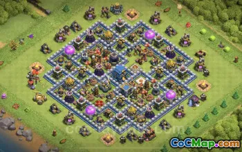 TH12 Max Farming Base Link - Clash of Clans Hybrid Design #25556
