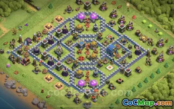 TH12 Max Farming Base with Anti Air & Electro Dragon Link #25557