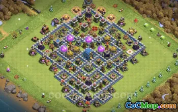 TH12 Trophy Base Link - Anti 3 Stars Hybrid Defense COC #25614