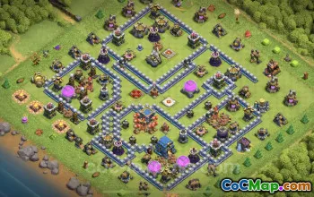 TH12 Trophy Base Link - Clash of Clans Defense Strategy #20726