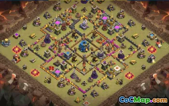town hall 12, trophy/war/farming base layout #34348