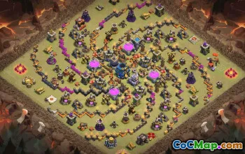 town hall 12, trophy/war/hybrid base layout #36105