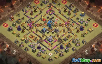 town hall 12, trophy/war base layout #34104