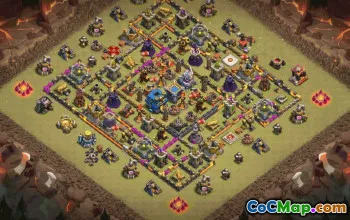 town hall 12, trophy/war base layout #34223