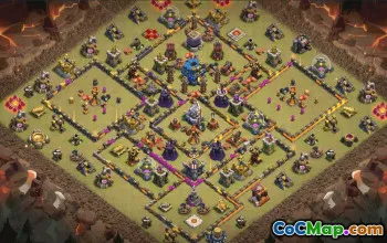 town hall 12, trophy/war base layout #34593