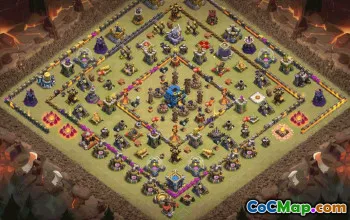 town hall 12, trophy/war base layout #34979
