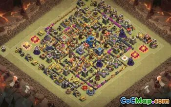 town hall 12, trophy/war base layout #34982