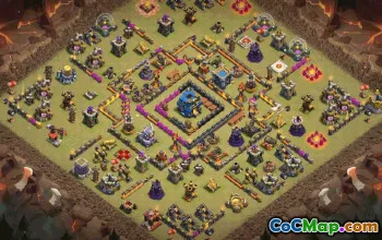 town hall 12, trophy/war base layout #35414