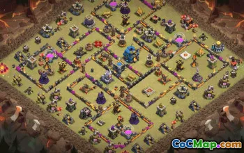town hall 12, trophy/war base layout #35696