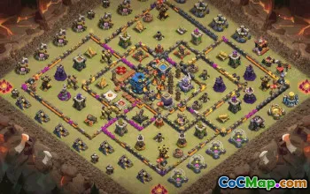 town hall 12, trophy/war base layout #35788