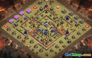 town hall 12, trophy/war base layout #36106